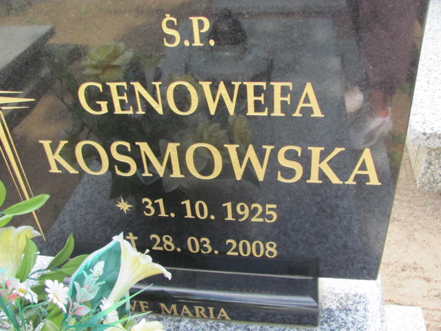 Grób GENOWEFA KOSMOWSKA