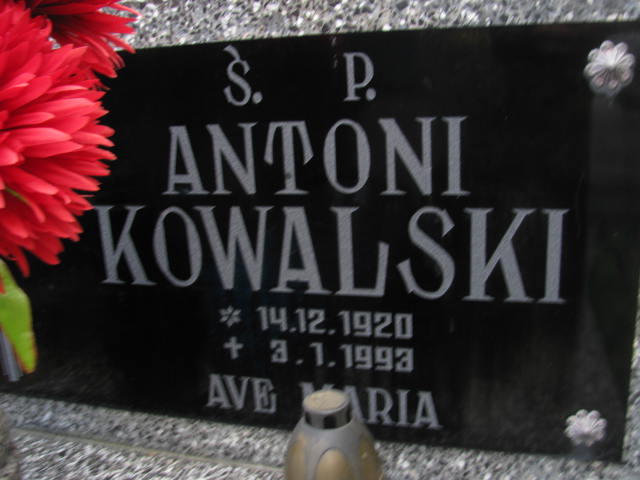 Antoni KOWALSKI 1920 Września - Grobonet - Wyszukiwarka osób pochowanych