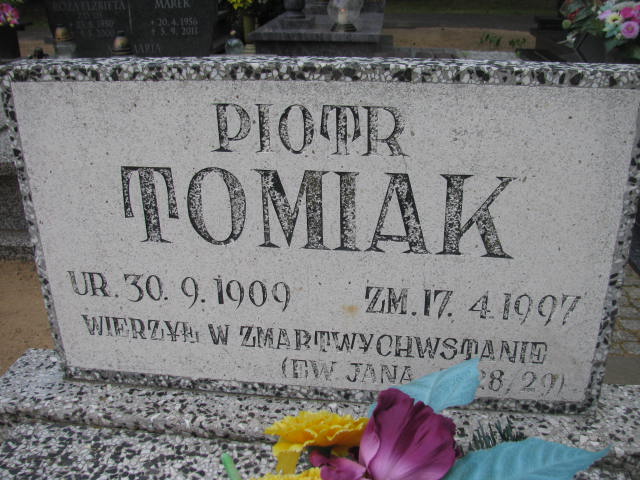 Piotr TOMIAK 1909 Września - Grobonet - Wyszukiwarka osób pochowanych