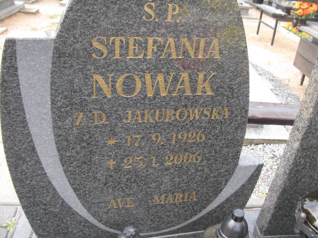 Stefania NOWAK 1926 Września - Grobonet - Wyszukiwarka osób pochowanych