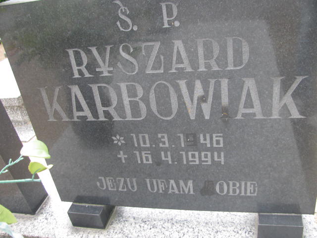 Ryszard KARBOWIAK 1946 Września - Grobonet - Wyszukiwarka osób pochowanych