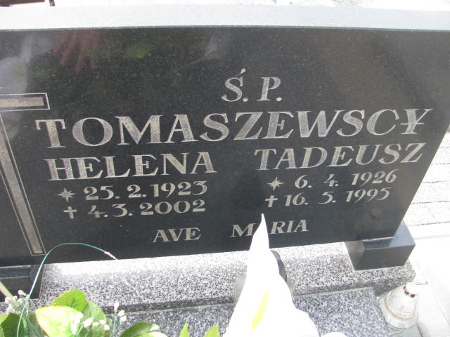Tadeusz TOMASZEWSKI 1926 Września - Grobonet - Wyszukiwarka osób pochowanych