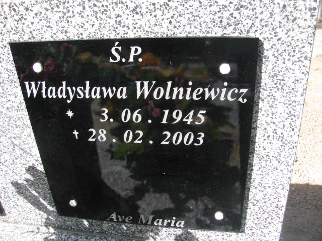 Zdzisław WOLNIEWICZ 1943 Września - Grobonet - Wyszukiwarka osób pochowanych