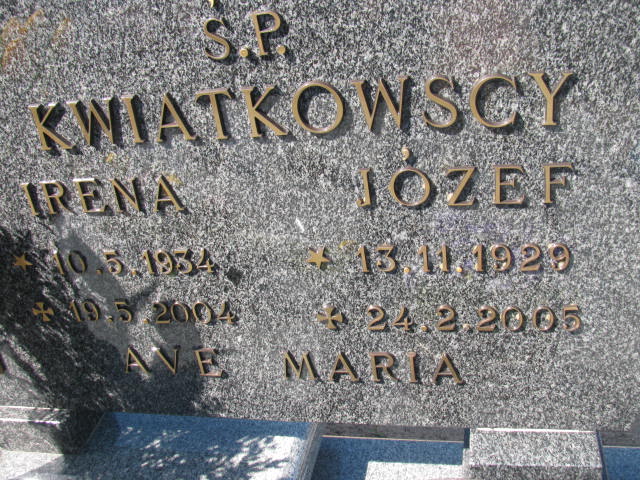 Irena KWIATKOWSKA 1934 Września - Grobonet - Wyszukiwarka osób pochowanych