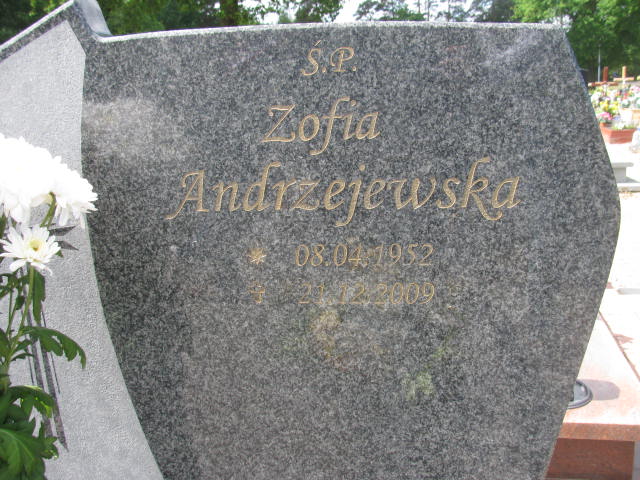 Zofia ANDRZEJEWSKA 1952 Września - Grobonet - Wyszukiwarka osób pochowanych