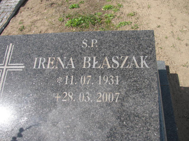 Grób IRENA BŁASZAK