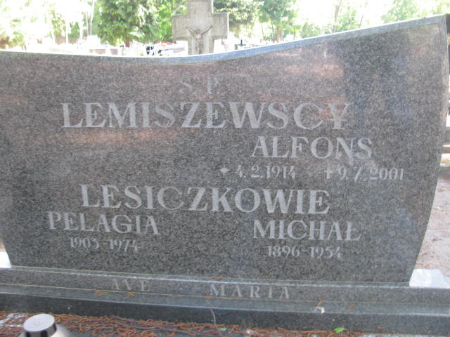 Grób ALINA LEMISZEWSKA