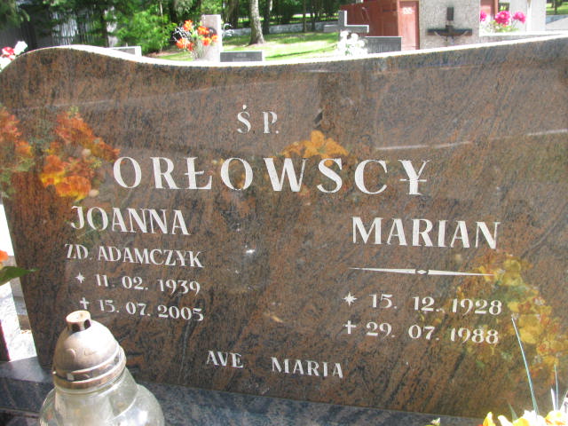 Grób MARIAN ORŁOWSKI
