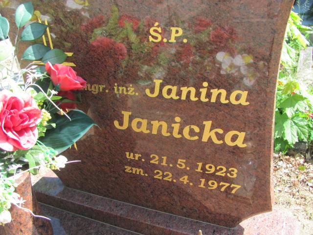 Janina JANICKA 1923 Września - Grobonet - Wyszukiwarka osób pochowanych