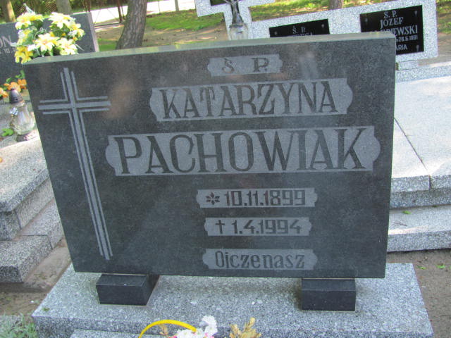 Katarzyna PACHOWIAK 1899 Września - Grobonet - Wyszukiwarka osób pochowanych