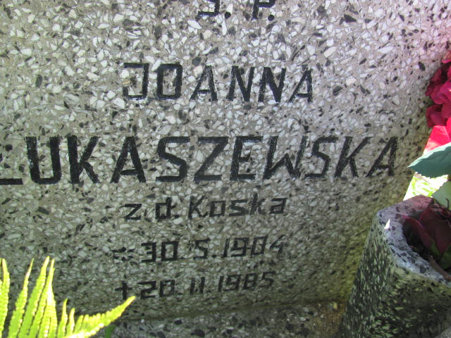 Joanna ŁUKASZEWSKA 1904 Września - Grobonet - Wyszukiwarka osób pochowanych