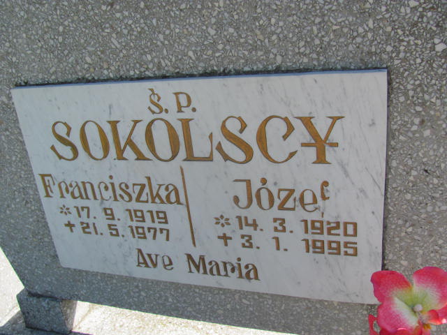 Franciszka SOKOLSKA 1919 Września - Grobonet - Wyszukiwarka osób pochowanych