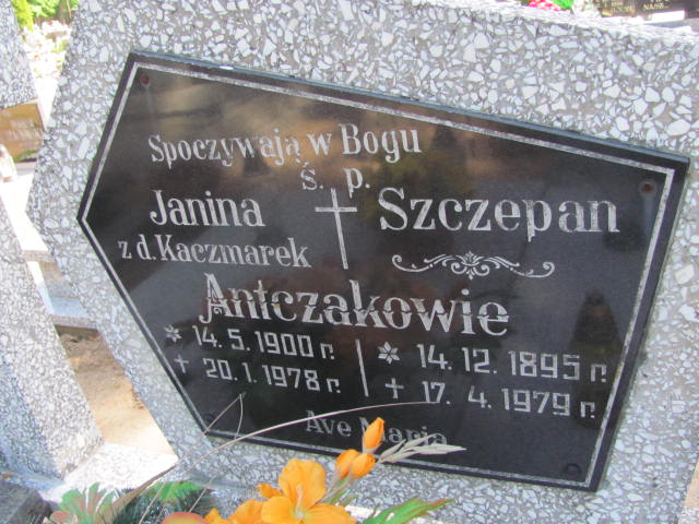 Szczepan ANTCZAK 1895 Września - Grobonet - Wyszukiwarka osób pochowanych
