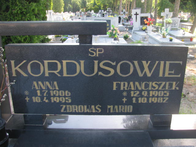 Grób FRANCISZEK KORDUS