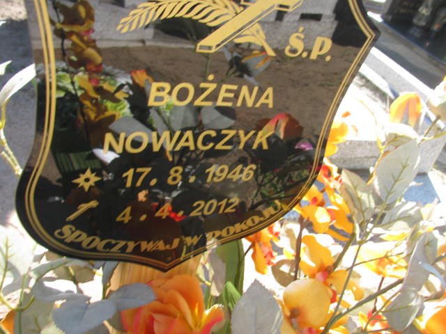 Bożena NOWACZYK 1946 Września - Grobonet - Wyszukiwarka osób pochowanych