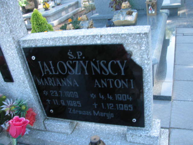Antoni JAŁOSZYŃSKI 1904 Września - Grobonet - Wyszukiwarka osób pochowanych