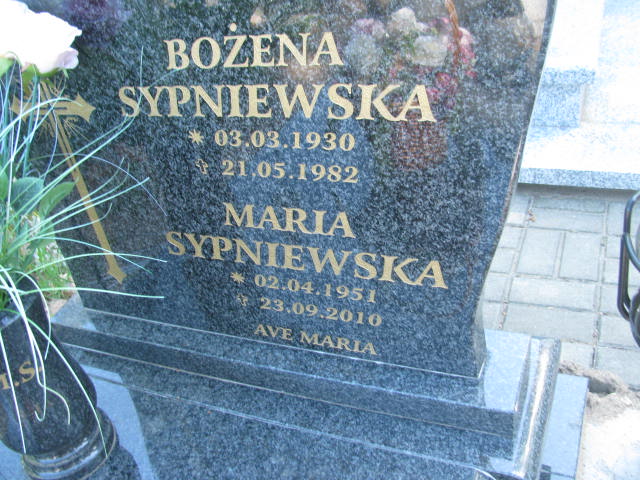 Bożena SYPNIEWSKA 1930 Września - Grobonet - Wyszukiwarka osób pochowanych