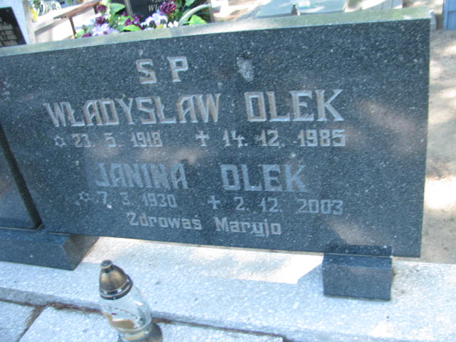 Władysław OLEK 1918 Września - Grobonet - Wyszukiwarka osób pochowanych