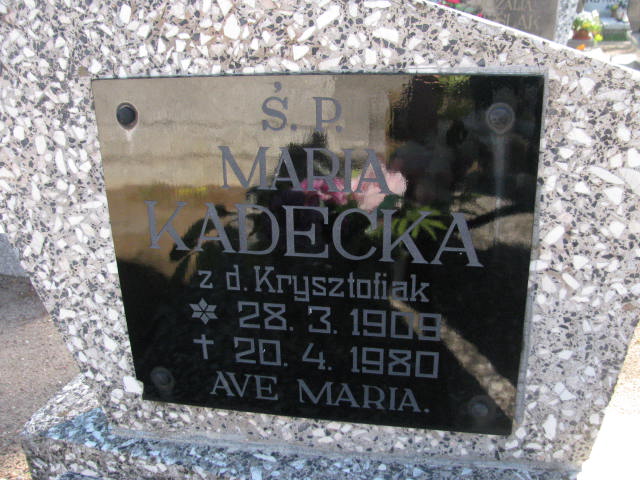 Grób MARIANNA KADECKA
