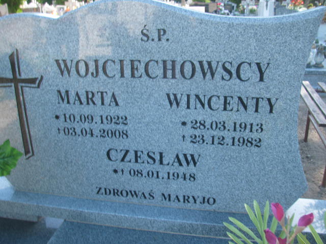 Grób WINCENTY WOJCIECHOWSKI