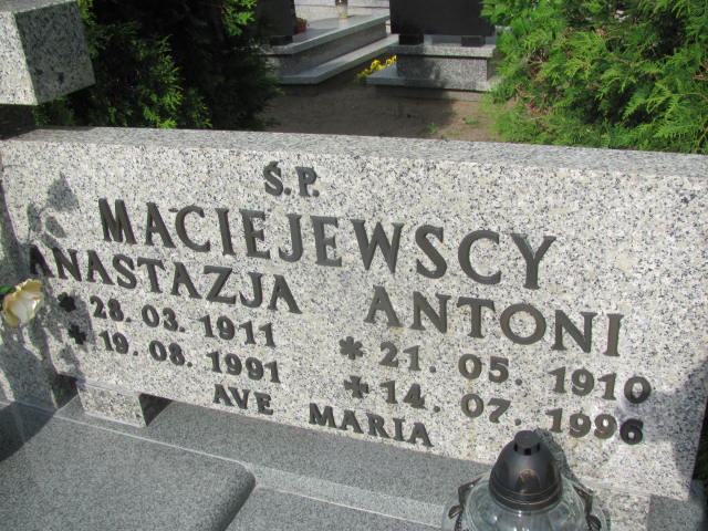 Grób ANASTAZJA MACIEJEWSKA
