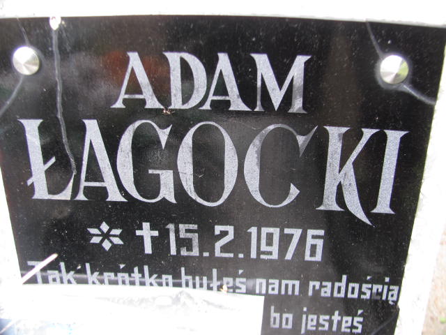 Adam Łagocki 1976 Września - Grobonet - Wyszukiwarka osób pochowanych