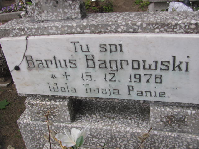 Grób BARTŁOMIEJ BAGROWSKI