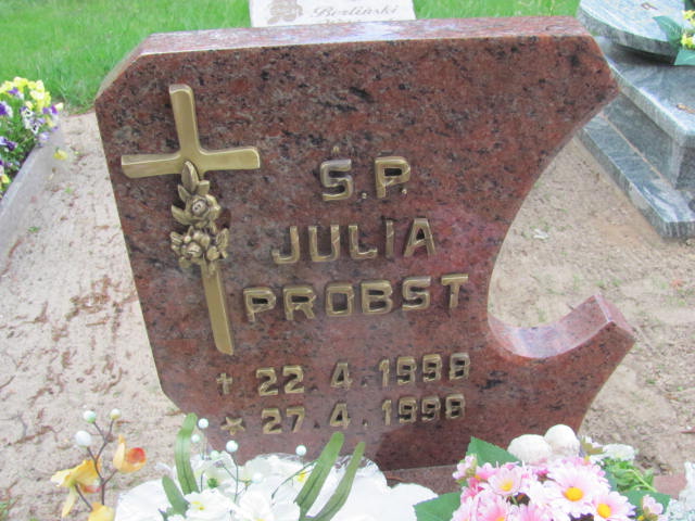Julia PROBST 1998 Września - Grobonet - Wyszukiwarka osób pochowanych